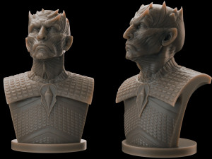 night king bust v2- game of thrones 3d print model Modèles 3D en vedette