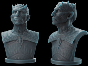 night king bust v2- game of thrones 3d print model Modèles 3D en vedette