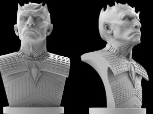 night king bust v2- game of thrones 3d print model Modèles 3D en vedette