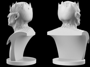 night king bust v2- game of thrones 3d print model Modèles 3D en vedette