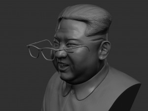 Kim jong-un bust 3D-printmodel