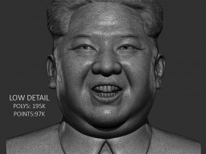 Kim jong-un bust 3D-printmodel