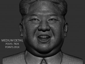 Kim jong-un bust 3D-printmodel