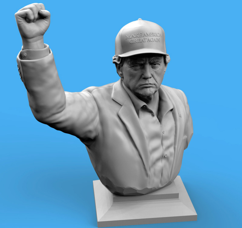 Donald Trump - Make America Great Again Modello di stampa 3D .c4d .max .obj .3ds .fbx .stl .blend 