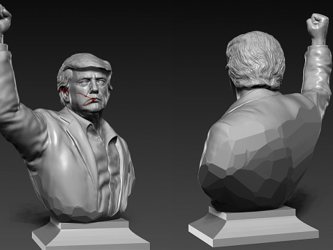 Donald Trump Statue 3D Print Model