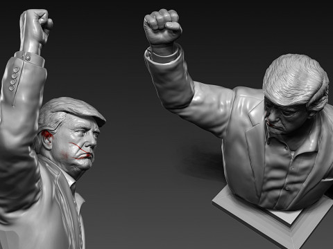 Donald Trump Statue 3D Print Model