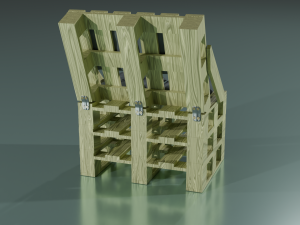 A chair made of pallets 3D 模型