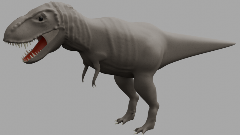 Dinosaur T-Rex 3D Model .c4d .max .obj .3ds .fbx .stl .blend 