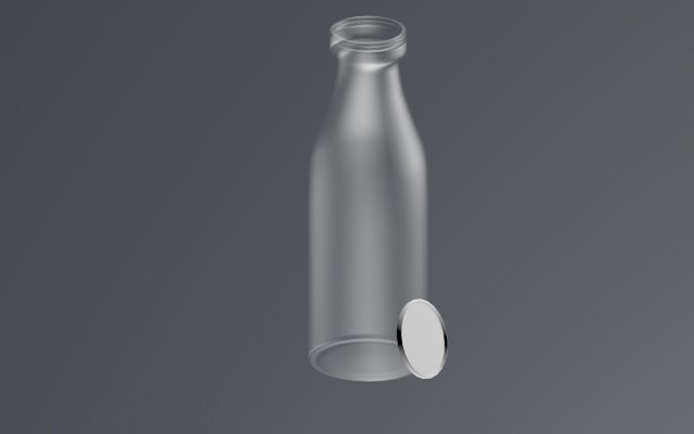 milk bottle 3D 模型 .c4d .max .obj .3ds .fbx .stl .blend