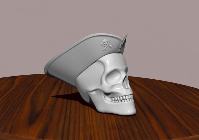 skull pirate Model Cetak 3D .c4d .max .obj .3ds .fbx .stl .blend 