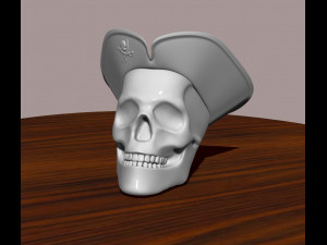 skull pirate Model Cetak 3D