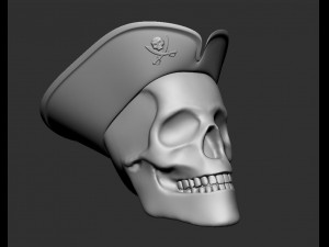 skull pirate Model Cetak 3D