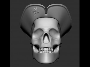 skull pirate Model Cetak 3D