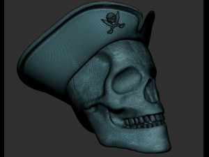 skull pirate Model Cetak 3D