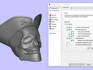 skull pirate Model Cetak 3D