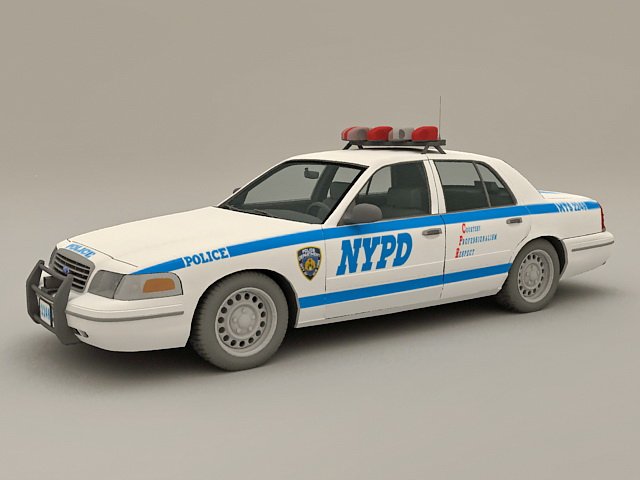 ford-crown victoria police 3D Model .c4d .max .obj .3ds .fbx .stl .blend 