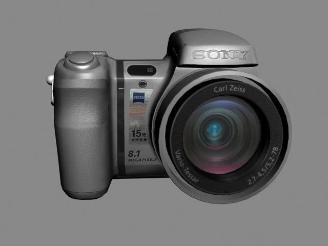 sony cyber-shot dsc-h9 digital camera 3D Model .c4d .max .obj .3ds .fbx .lwo .lw .lws