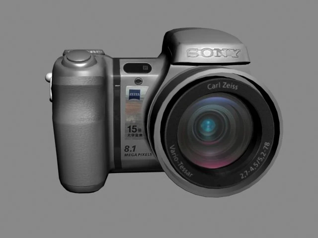 sony cyber-shot dsc-h9 digital camera 3D Model .c4d .max .obj .3ds .fbx .stl .blend