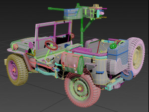 willys army jeep 3D Model