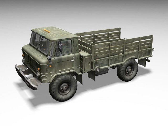 gaz-66 soviet truck 3D Model .c4d .max .obj .3ds .fbx .stl .blend