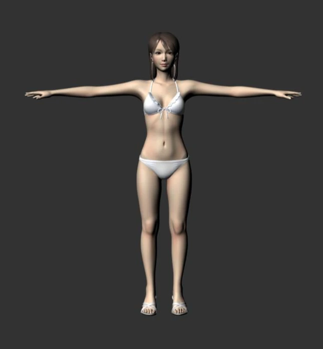 bikini beautiful girl 3D Model .c4d .max .obj .3ds .fbx .stl .blend