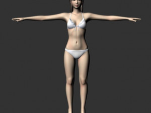 bikini beautiful girl 3D Model