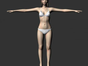 gadis cantik berbikini Model 3D