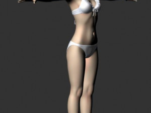 bikini beautiful girl 3D Model