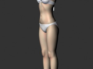 bikini beautiful girl 3D Model