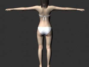 bikini beautiful girl 3D Model