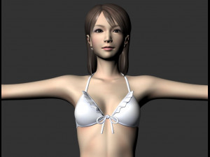 bikini beautiful girl 3D Model