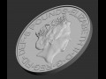 Elizabeth 2 medal coin 3D Print Models