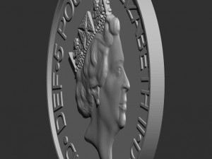 Elizabeth 2 medal coin 3D Print Model