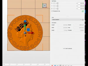 Moeda de medalha Elizabeth 2 Modelo de Impressão 3D