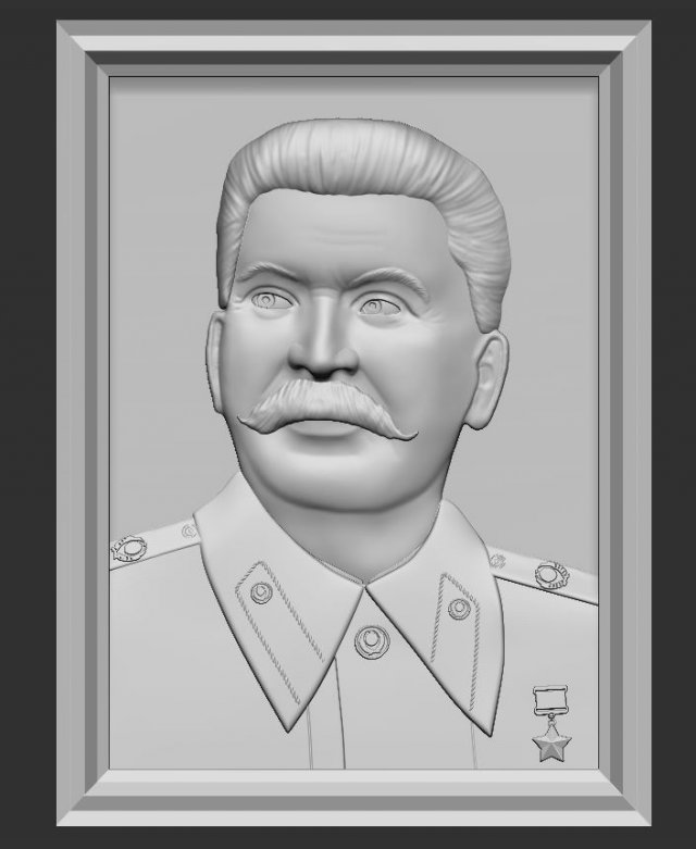 Stalin relief portrait 3D Принт Модель .c4d .max .obj .3ds .fbx .stl .blend 