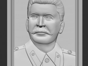Stalin relief portrait 3D-printmodel
