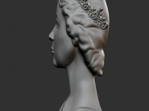 Elizabeth 2 relief portrait 3D 打印模型