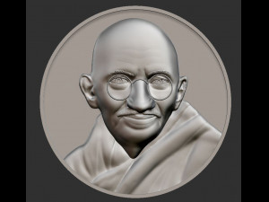 Mahatma Gandhi relief model 3D Print Models