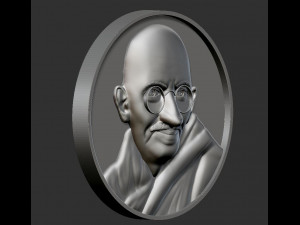 Mahatma Gandhi relief model 3D Принт Модель