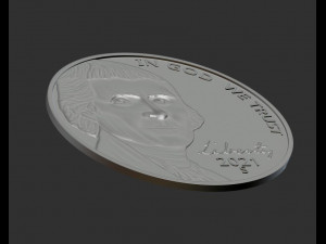 Coin Jefferson 3D Print Model