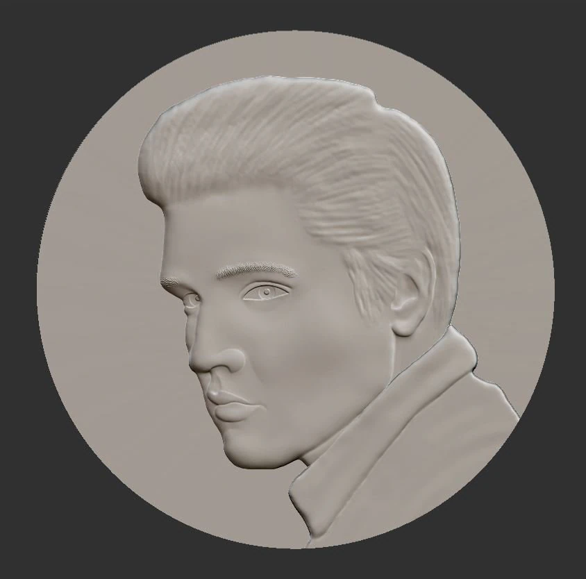 Elvis medal coin 3D Print Model .c4d .max .obj .3ds .fbx .stl .blend
