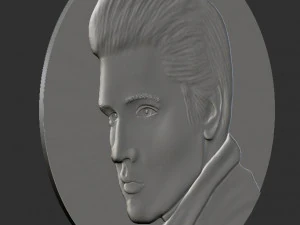 Elvis medal coin 3D Print Model