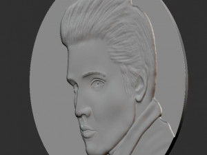 Elvis medal coin 3D Print Model