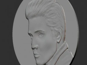 Elvis medal coin 3D Print Model