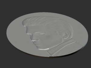 Elvis medal coin 3D Print Model