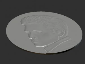 Elvis medal coin 3D Print Model