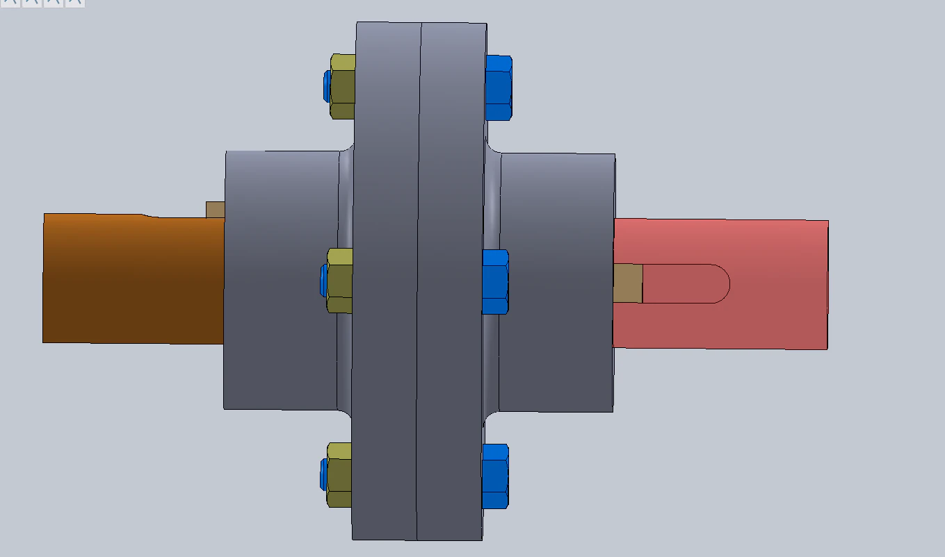 flanged coupling 3D Print Model .c4d .max .obj .3ds .fbx .stl .blend 