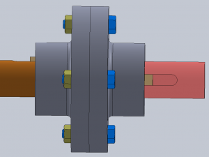 flanged coupling 3D Print Model