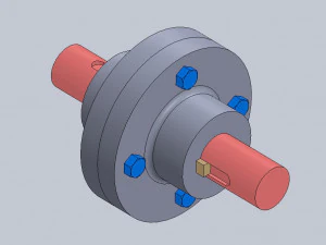flanged coupling 3D Print Model