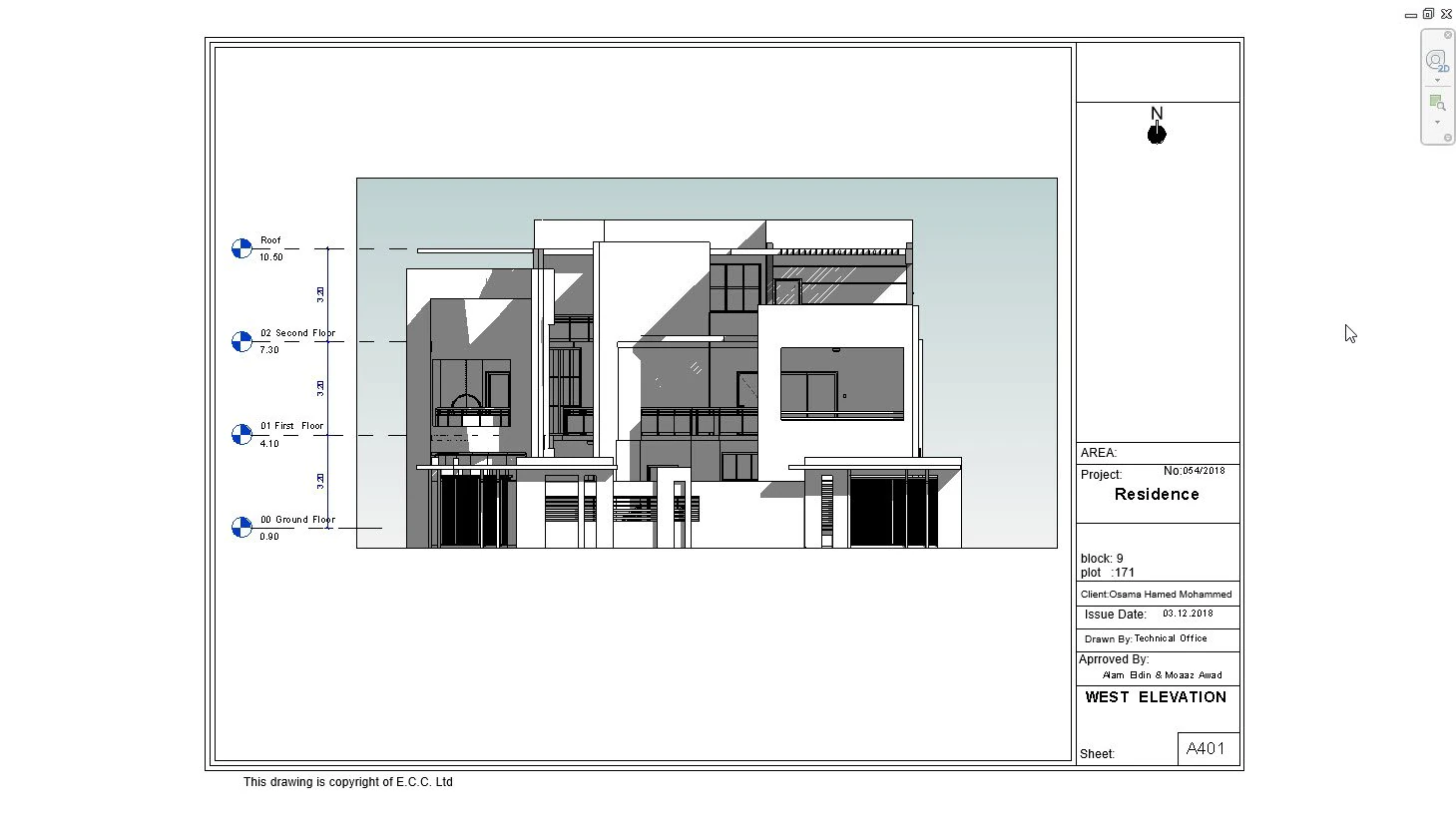 modern villa in revit 2017 3D Model .c4d .max .obj .3ds .fbx .stl .blend